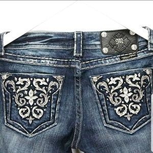 NWT Miss Me Scroll Pocket Boot Cut Jeans